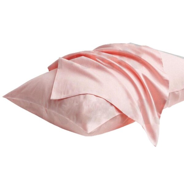 54x94cm 2x Pure Cotton King Size Pillow Case Light Pink