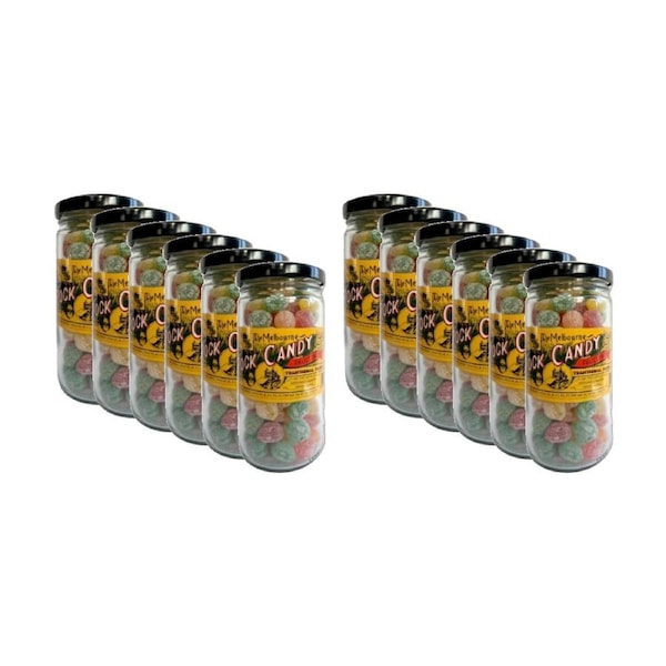 12PK Melbourne Rock Candy Tradition Hard Boiled Sweets Lollies Fruit Drops