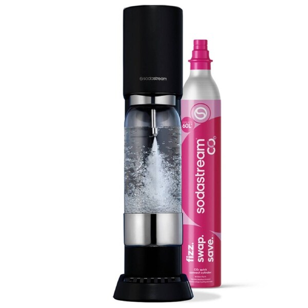 Sodastream ENSO Starter Pack Soft Fizzy Drink Sparkling Maker Soda Stream Black