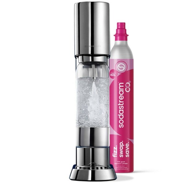 Sodastream ENSO Starter Pack Soft Fizzy Drink Sparkling Maker Soda Stream Stainless Steel