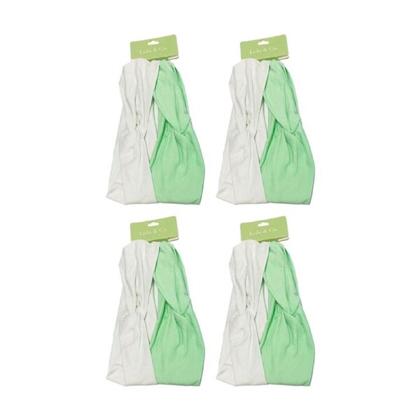 4x 2pc Lola & Co Soft Knot Headbands Set Women's Hair Accessories Assorted