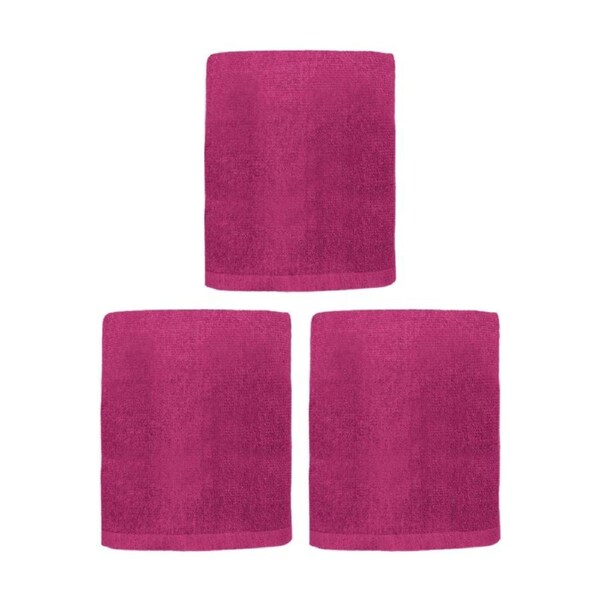 3PK Capri Non Slip Bath Mat Bathroom Floor Accessory Home Decor 45x75cm Berry