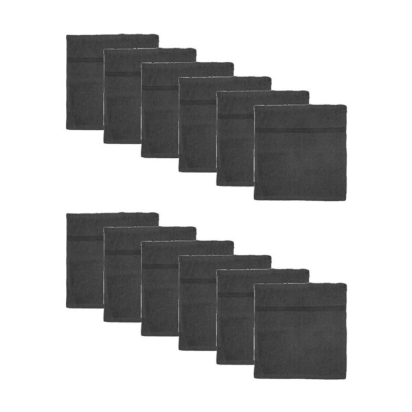 12PK Capri Soft Absorbent Facewash Bathroom Washcloth Towel 30x30cm Black