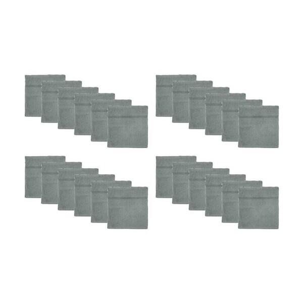 24PK Capri Soft Absorbent Facewash Bathroom Washcloth Towel 30x30cm Ash