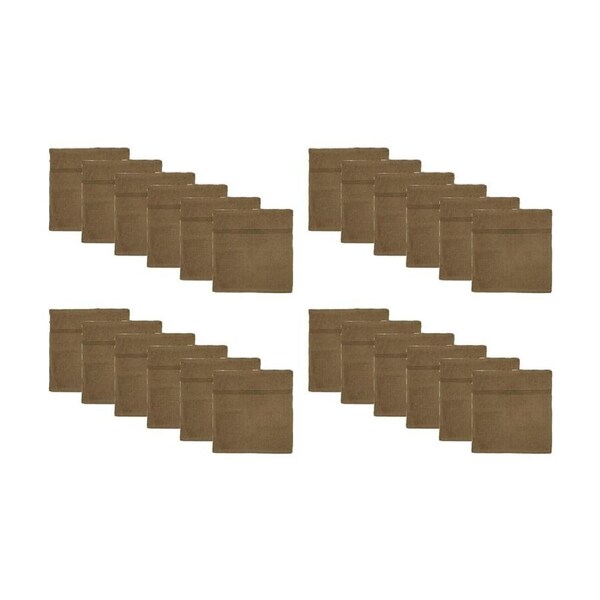 24PK Capri Soft Absorbent Facewash Bathroom Washcloth Towel 30x30cm Brown