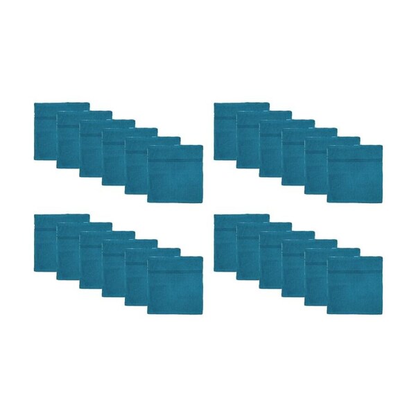 24PK Capri Soft Absorbent Facewash Bathroom Washcloth Towel 30x30cm Teal