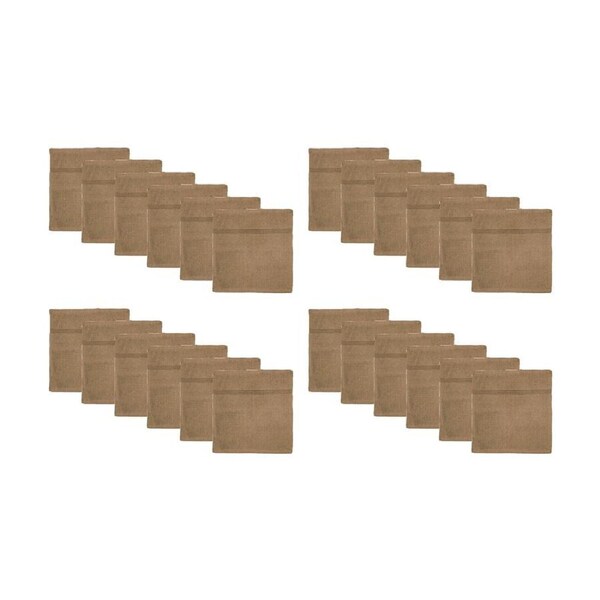 24PK Capri Soft Absorbent Facewash Bathroom Washcloth Towel 30x30cm Sand