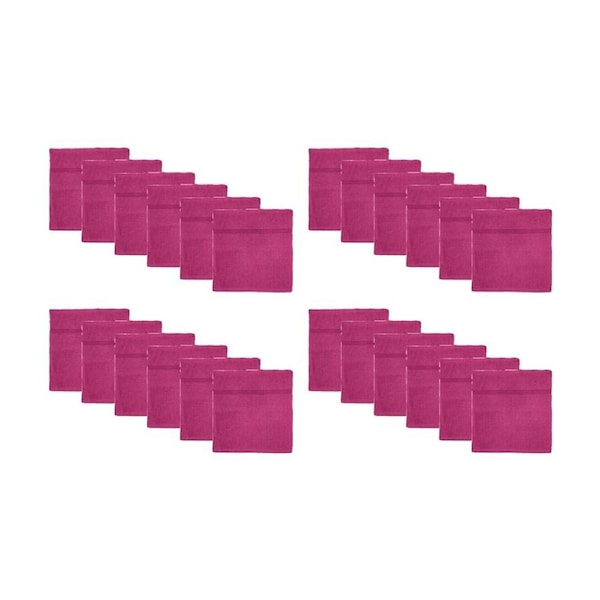 24PK Capri Soft Absorbent Facewash Bathroom Washcloth Towel 30x30cm Berry