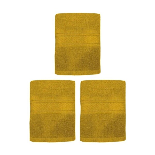 3PK Capri Soft Absorbent Bath Towel Bathroom Accessory 70x140cm Tumeric
