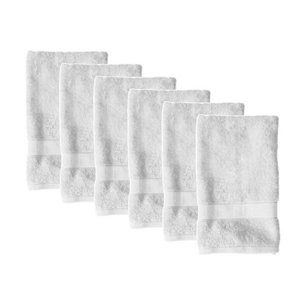 6PK Regal Soft Cotton Absorbent Bath Towel Bathroom Accessory 68x137cm White