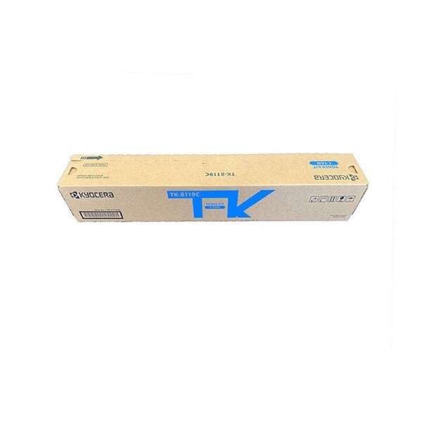 Kyocera TK-8119C Cyan Toner Cartridge 6000 Page Yield Genuine Toner