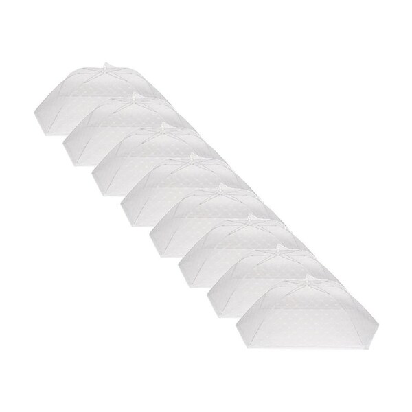 8PK Culinary Kitchen Umbrella Mesh Cover Food Protector Lid 70cm Clear