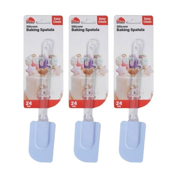 3PK Culinary Kitchen Silicone Baking Spatula Cooking Utensil 24cm Assorted