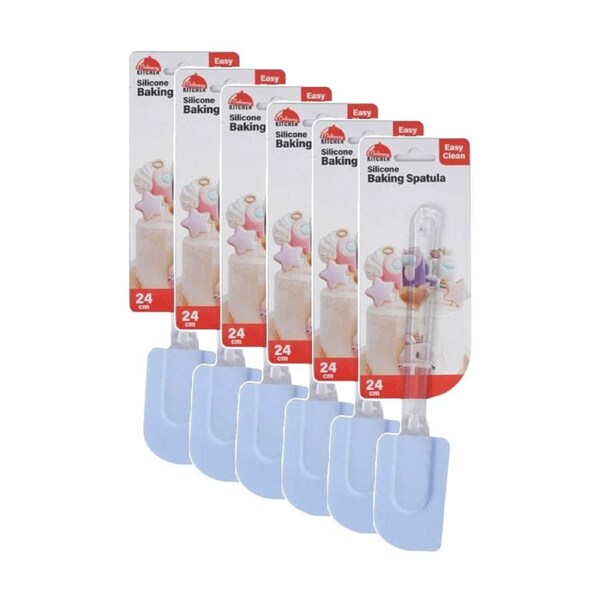 6PK Culinary Kitchen Silicone Baking Spatula Cooking Utensil 24cm Assorted