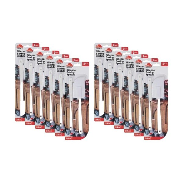 12x 2pc Culinary Kitchen Silicone Baking Spatulas W/ Hanging Holes