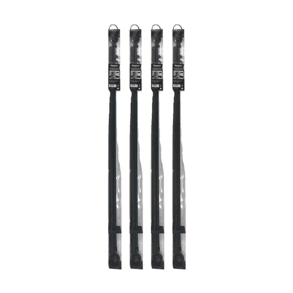 4PK Braz Adjustable Curtain Rod W/ Mounting Brackets 80-300cm Assorted