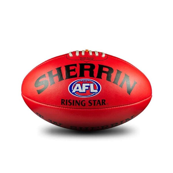 Sherrin Grass Surface Rising Star Size 5 - Red Leather