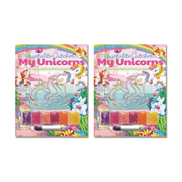 2PK 4M My Unicorn Crystalite Catcher Kids Craft Kit 5y+ Assorted