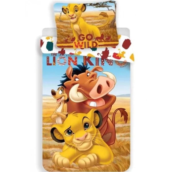 Disney The Lion King Go Wild Cotton Quilt Cover Set - Toddler Bed Size