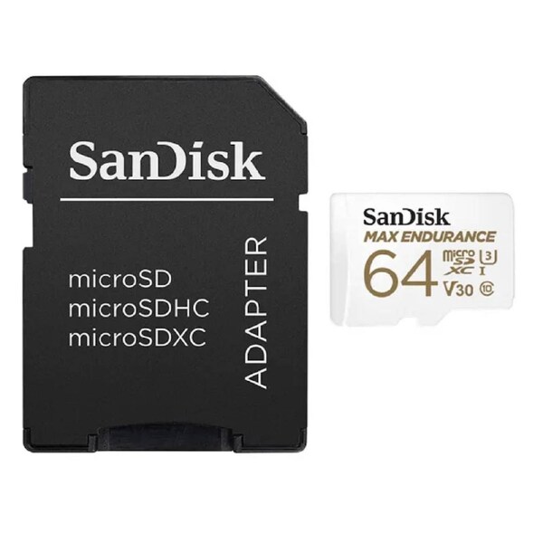 Sandisk MAX ENDURANCE MicroSD 64GB V30 Memory Card