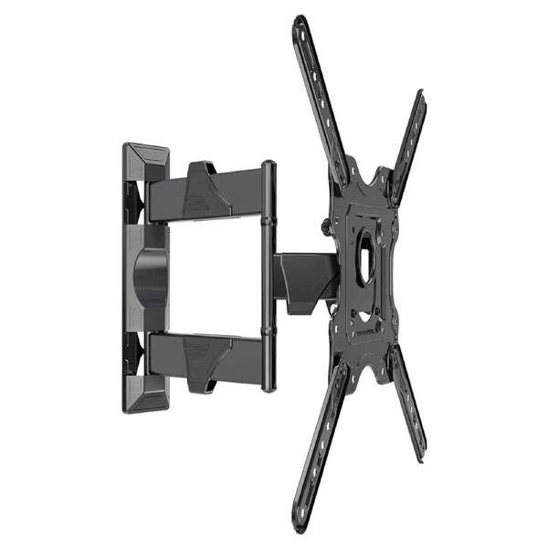 P&P Black Full Motion TV Wall Mount for 32"-55" Screens, 27kg Load, Extendable Arm