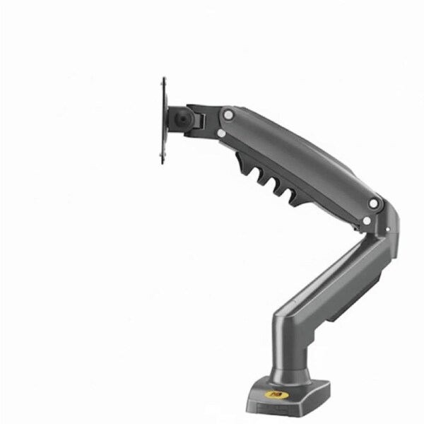 P&P Gunmetal Grey Dual Screen Gas Strut Monitor Arm For Professional Desktop Workstations