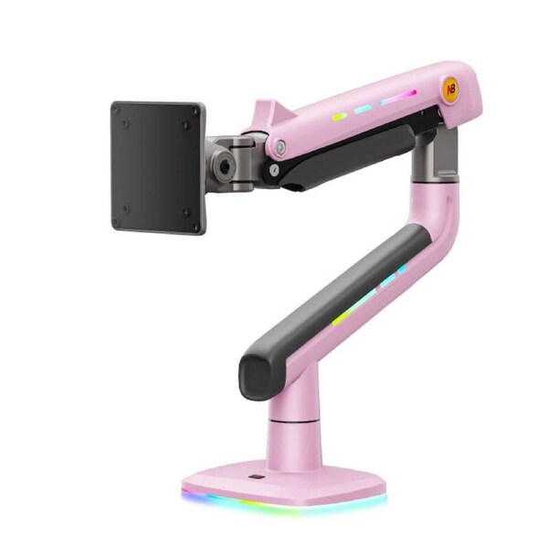P&P RGB Gaming Monitor Arm Heavy Duty Desk Mount For Large Curved Screens With Full Motion Support