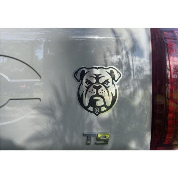 NRL Chrome Decal - Canterbury Bulldogs - Car Sticker 12x12cm