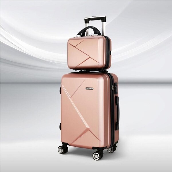 Wanderlite 2Set 20 Inch Luggage Case with 12 Inch Handheld Luggage Box Hard Shell Travel Suitcase