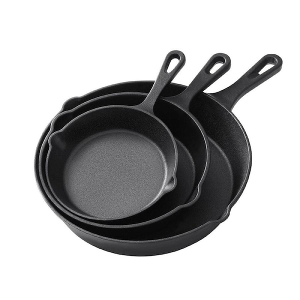 5-star chef Non Stick Frying Pan Cast Iron 3PCS