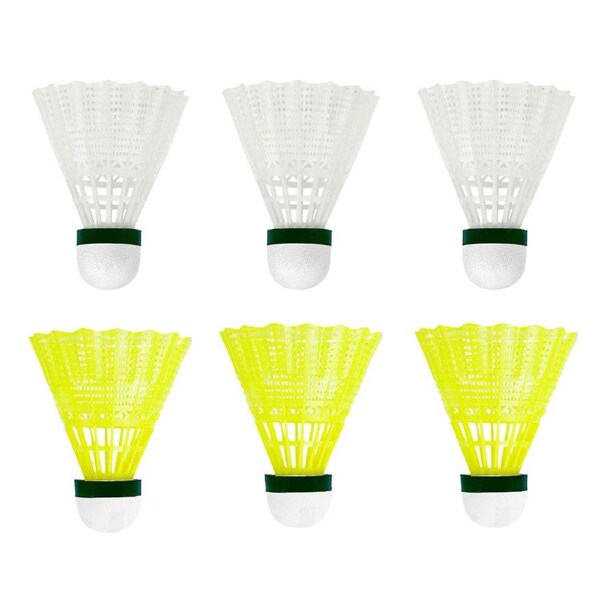 6PCS Nylon Badminton Set Durable High Speed for Sports Training Practice Games