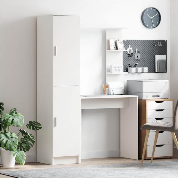 Desk 2 pcs White vidaXL