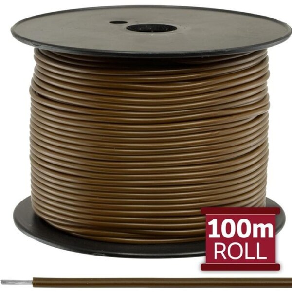 DOSS 100M Brown Hookup Wire/Cable Per 100M Reel Roll Doss 7A