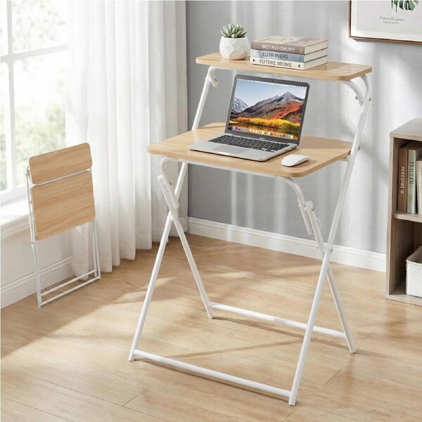 Artiss Laptop Desk Computer Foldable Study Desk Home Office Oak