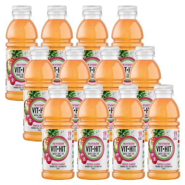 Vit Hit 500Ml Rooibos Tea The Hydrator Tropical Flavour 12 Pack