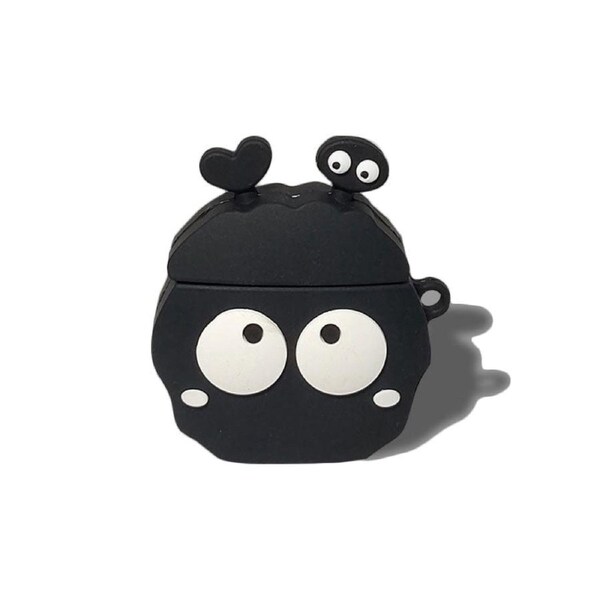 Shockproof Cartoon Silicon Case Cover For Airpods Pro Black Ball