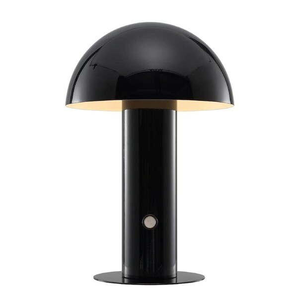 Boletus Contemporary Bohemian Rechargeable Cordless Iron Integrated LED Mushroom Portable Table Lamp (Approx. 27cm)