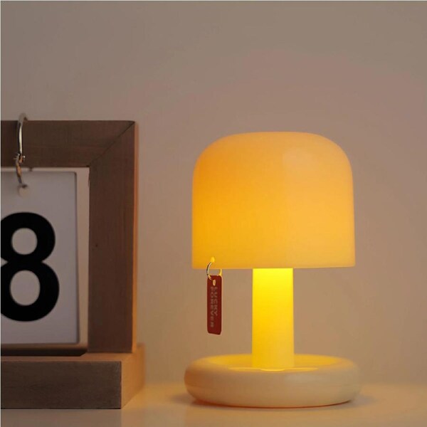 Mini Desktop Sunset Night Lamp, USB Rechargeable Mushroom Style LED Night Light for Coffee Bar, Home Decor, Bedroom