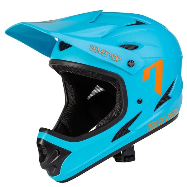 7IDP M1 HELMET LIGHT BLUE/ORANGE [Size: L]