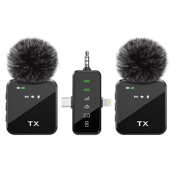3 in 1 Microphone for iPhone/Android/Camera