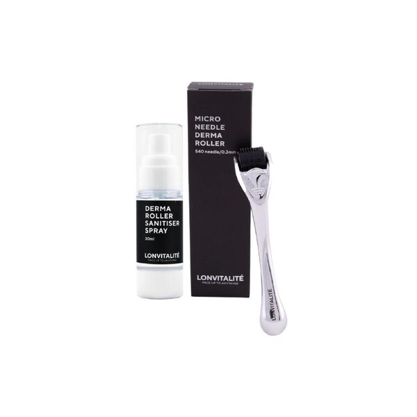 Lonvitalite Microneedling Derma Roller & Sanitising Spray Bundle
