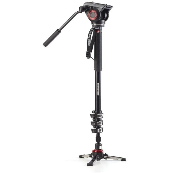 Manfrotto MVMXPRO500 4 Section - XPro Video Monopod - Fluid Head & Fluidtech Base