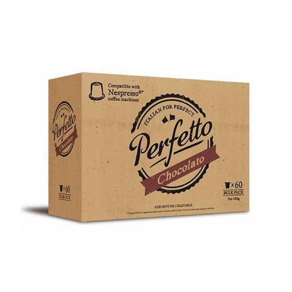 60pc Podpac Perfetto Nespresso Compatible Hot Chocolate Pods