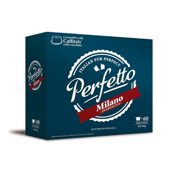 60pc Perfetto Kfee Compatible Coffee Pods Milano Intensity 8