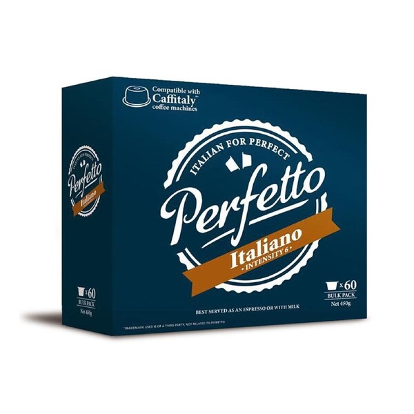 60pc Perfetto Kfee Compatible Coffee Pods Italiano Intensity 6