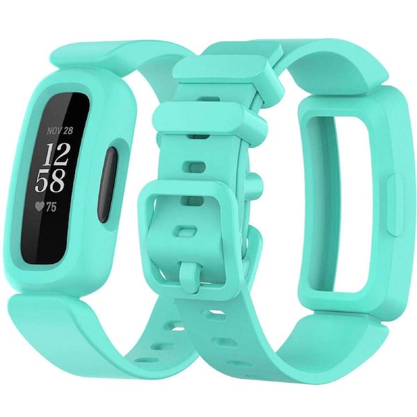 2Packs Fitbit Ace 3 Bands Silicon Replacement Wristband Watch Band Strap Light Blue