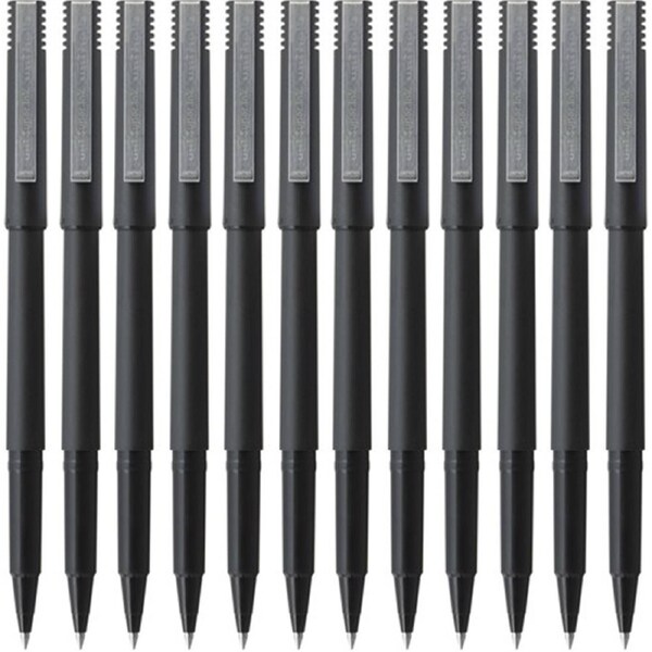 Uni-Ball UB120 Micro Liquid Ink Rollerball Pen 0.5mm Black Box 12