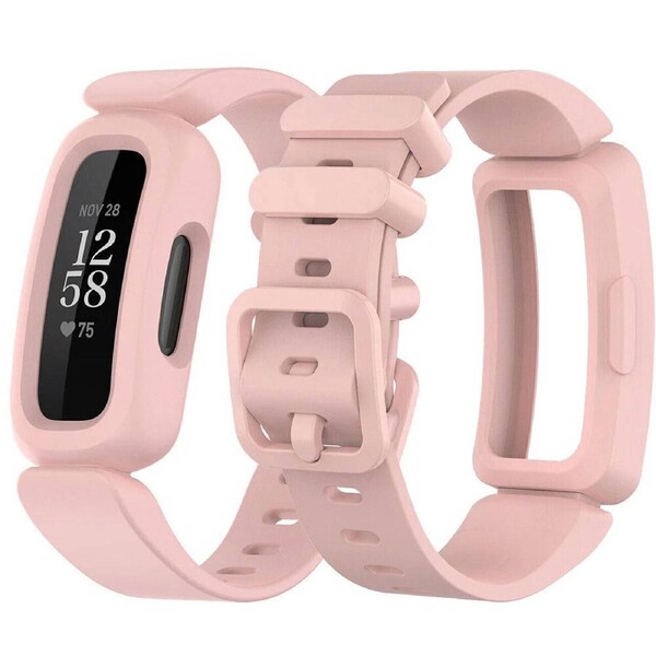 2Packs Fitbit Ace 3 Bands Silicon Replacement Wristband Watch Band Strap Pink
