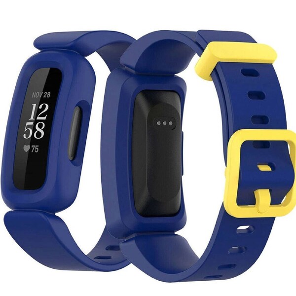 2Packs Fitbit Ace 3 Bands Silicon Replacement Wristband Watch Band Strap Midnight Blue