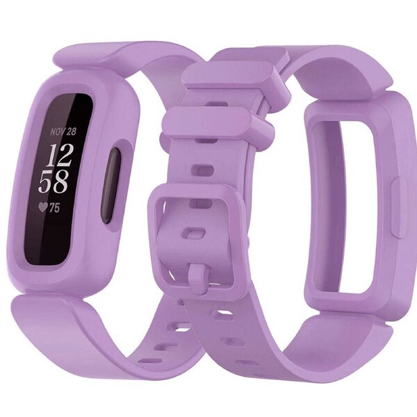 2Packs Fitbit Ace 3 Bands Silicon Replacement Wristband Watch Band Strap Light Purple